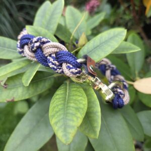 HU 43 cm Geflochtenes PPM Halsband mit Scherenkarabiner