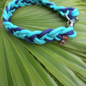 HU 56 cm Geflochtenes PPM Halsband mit Scherenkarabiner