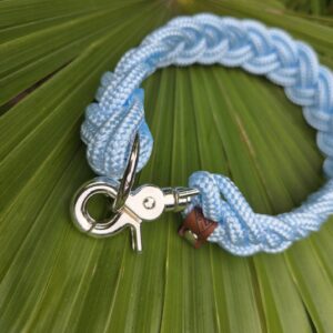 HU 45 cm Geflochtenes PPM Halsband mit Scherenkarabiner