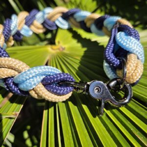 HU 46 cm Geflochtenes PPM Halsband mit Scherenkarabiner