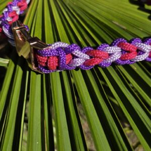 HU 60 cm Geflochtenes PPM Herzchen-Schmuck-Halsband mit Steckschnalle