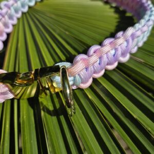HU 50 cm Geflochtenes Paracord Halsband Farbverlauf mit Steckschnalle