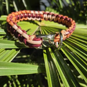 HU 37 cm Geflochtenes Paracord Halsband Farbverlauf mit Steckschnalle
