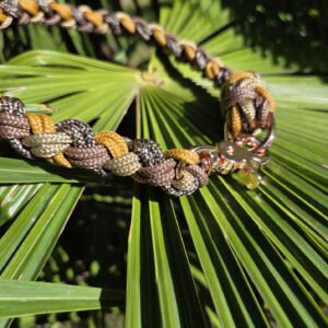 HU 55 cm Geflochtenes PPM Halsband mit Scherenkarabiner