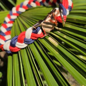 HU 52 cm Geflochtenes PPM Halsband mit Steckschnalle