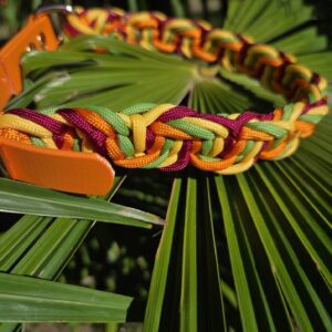 HU 40-45 cm geflochtenes ParacordHalsband mit BioThane Verschluss