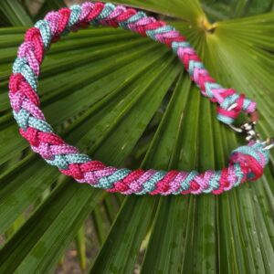 HU 51 cm Geflochtenes PPM Halsband mit Scherenkarabiner