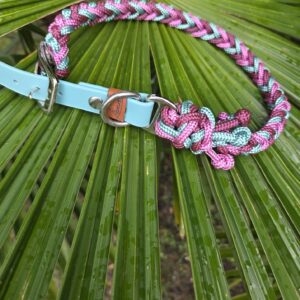 HU 48-51 cm Geflochtenes PPM Halsband mit BioThane Verschluss