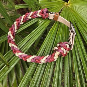 HU 50-56 cm Geflochtenes PPM Halsband mit BioThane Verschluss