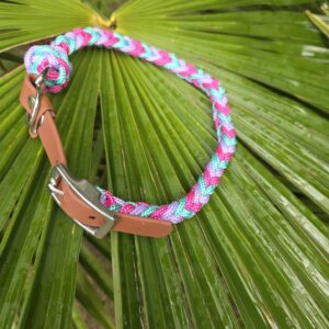 HU 47-51 cm Geflochtenes PPM Halsband mit BioThane Verschluss