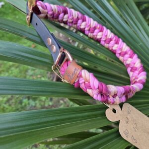 HU 41-45 cm Geflochtenes Paracord Halsband mit BioThane-Verschluss