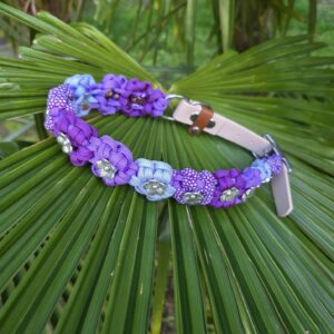 HU 42-48 cm Paracord Halsband Fiorellini mit BioThane Verschluss