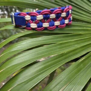 HU 30-36 cm Geflochtenes Paracord Halsband mit BioThane Verschluss