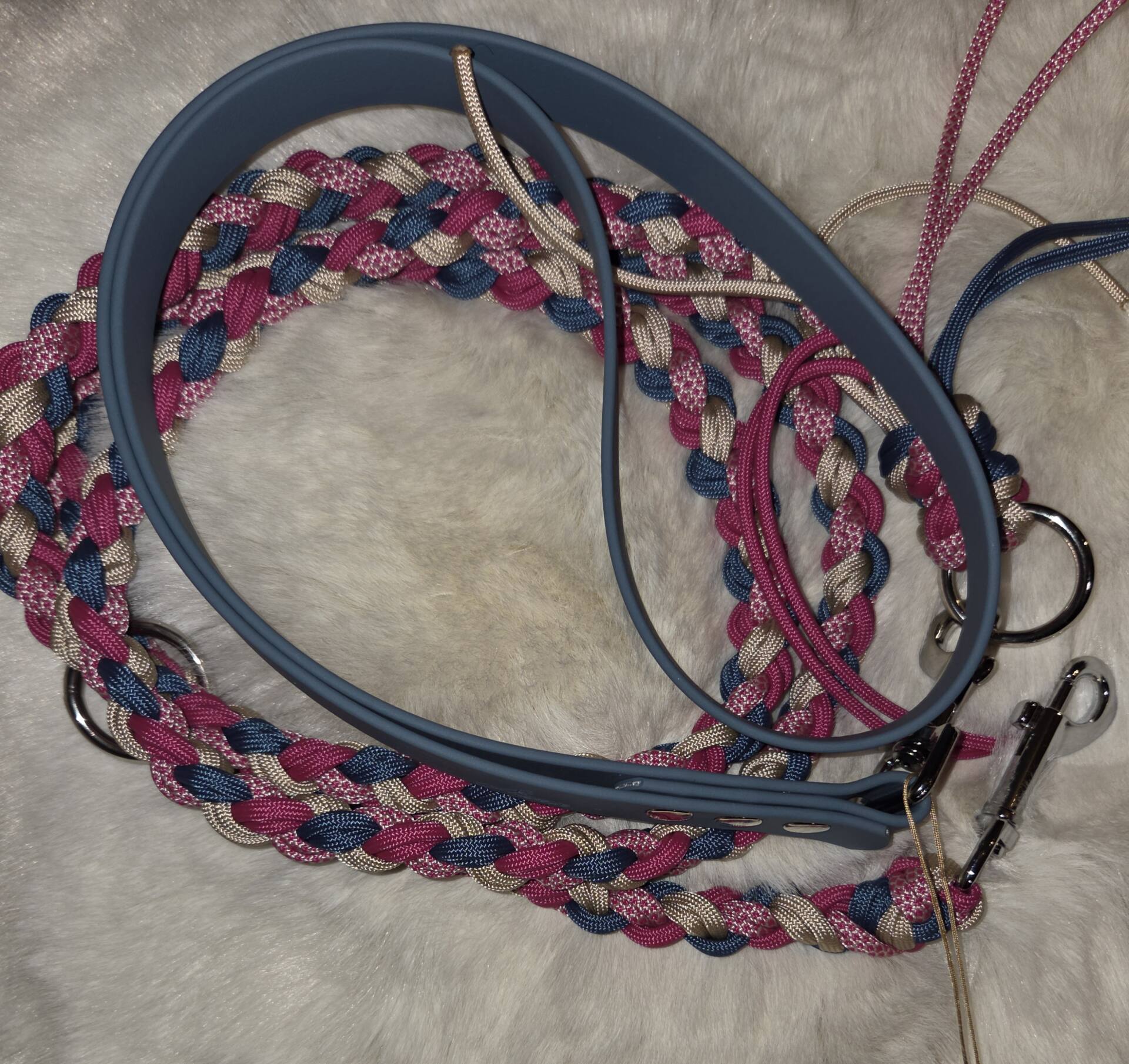 Geflochtene Leine mit BioThane Handschlaufe