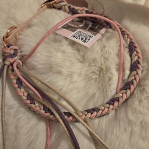 HU 49-52 cm 4fach geflochtenes Halsband mit BioThane Verschluss