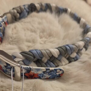 HU 36-42 cm Geflochtenes Paracord Halsband Ampia mit BioThane-Verschluss