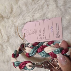 HU 39 cm Geflochtenes PPM Halsband mit Scherenkarabiner