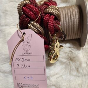 HU 46 cm Geflochtenes PPM Halsband mit Scherenkarabiner