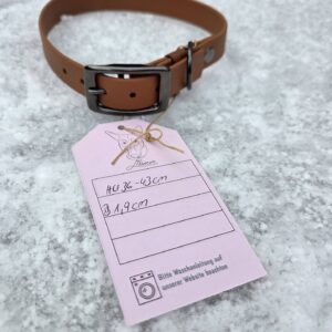 HU 36-43 cm BioThane Halsband hellbraun