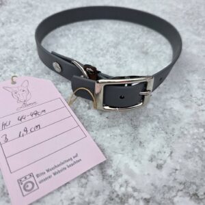 HU 44-49 cm BioThane Halsband dunkelgrau