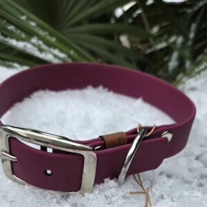 HUJ 36-44 cm BioThane Halsband Wine