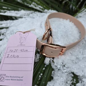 HUJ 37-43 cm BioThane Halsband Powder Tan