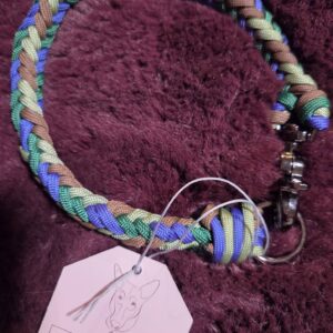 HU 35 cm 8fach geflochtenes Paracord Halsband mit Scherenkarabiner