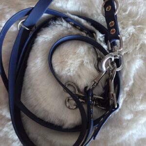 Koppelleine aus BioThane Umhängeschlaufe mit 2 Leinenverlängerungen