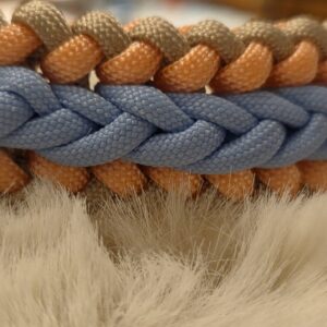 HU 36-42 cm Geflochtenes Paracord Halsband S.Conve Zopf mit BioThane Verschluss