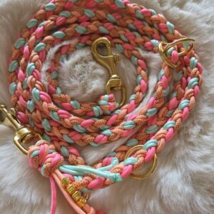 8fach rund geflochtene Paracord Leine 3fach verstellbar