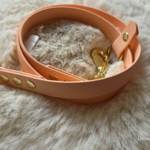 Leinenverlängerung zu Koppelleine oder Kombi-Leine aus BioThane 100 cm lang Pastell Peach