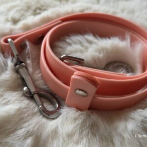 Leinenverlängerung zu Koppelleine oder Kombi-Leine aus BioThane 100 cm lang Rosé Gold