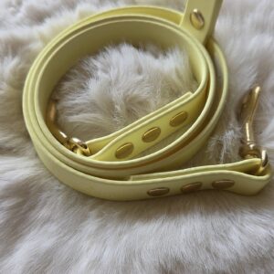 Leinenverlängerung zu Koppelleine oder Kombi-Leine aus BioThane 100 cm lang Pastell Gelb