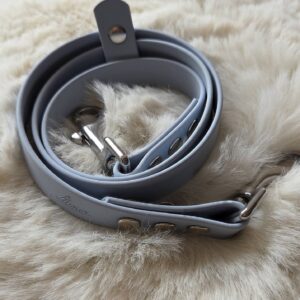 Leinenverlängerung zu Koppelleine oder Kombi-Leine aus BioThane 100 cm lang Pastell Blau