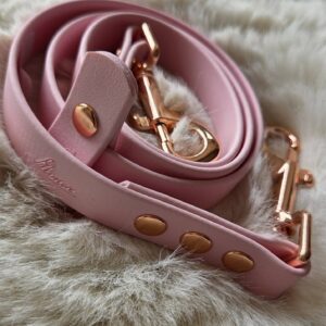 Leinenverlängerung zu Koppelleine oder Kombi-Leine aus BioThane 100 cm lang Dusty Light Rose