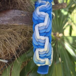 HU 27-33 cm Geflochtenes Paracord Halsband Pancia mit BioThane Verschluss Santorini Summer