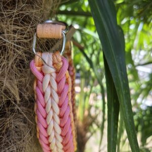 HU 33-39 cm Geflochtenes Paracord Halsband Ritorno mit BioThane Verschluss Morning Glow