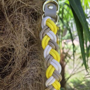 HU 49-55 cm Geflochtenes PPM Halsband Treccia mit BioThane Verschluss Morning Glow