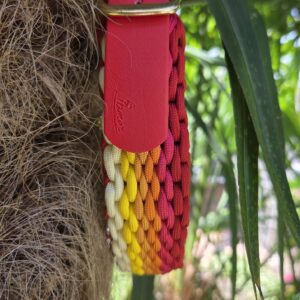 HU 36-42 cm Geflochtenes Paracord Halsband Cascata mit BioThane Verschluss Sunrise