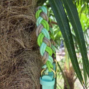HU 41-47 cm Geflochtenes PPM Halsband Treccia mit BioThane Verschluss Mojito Midnight