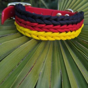 HU 25-31 cm Geflochtenes Paracord Halsband Fantastico (Fussball WM 2026 Fan-Edition)
