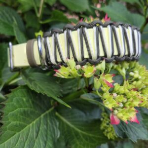 HU 44-529 cm Cobra umflochtenes BioThane Lime and Olive