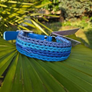 HU 35-43 cm Geflochtenes Paracord Halsband Fantastico4 Deep Sea