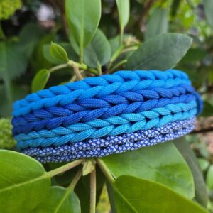 HU 41-49 cm Geflochtenes Paracord Halsband Fantastico4 Deep Sea
