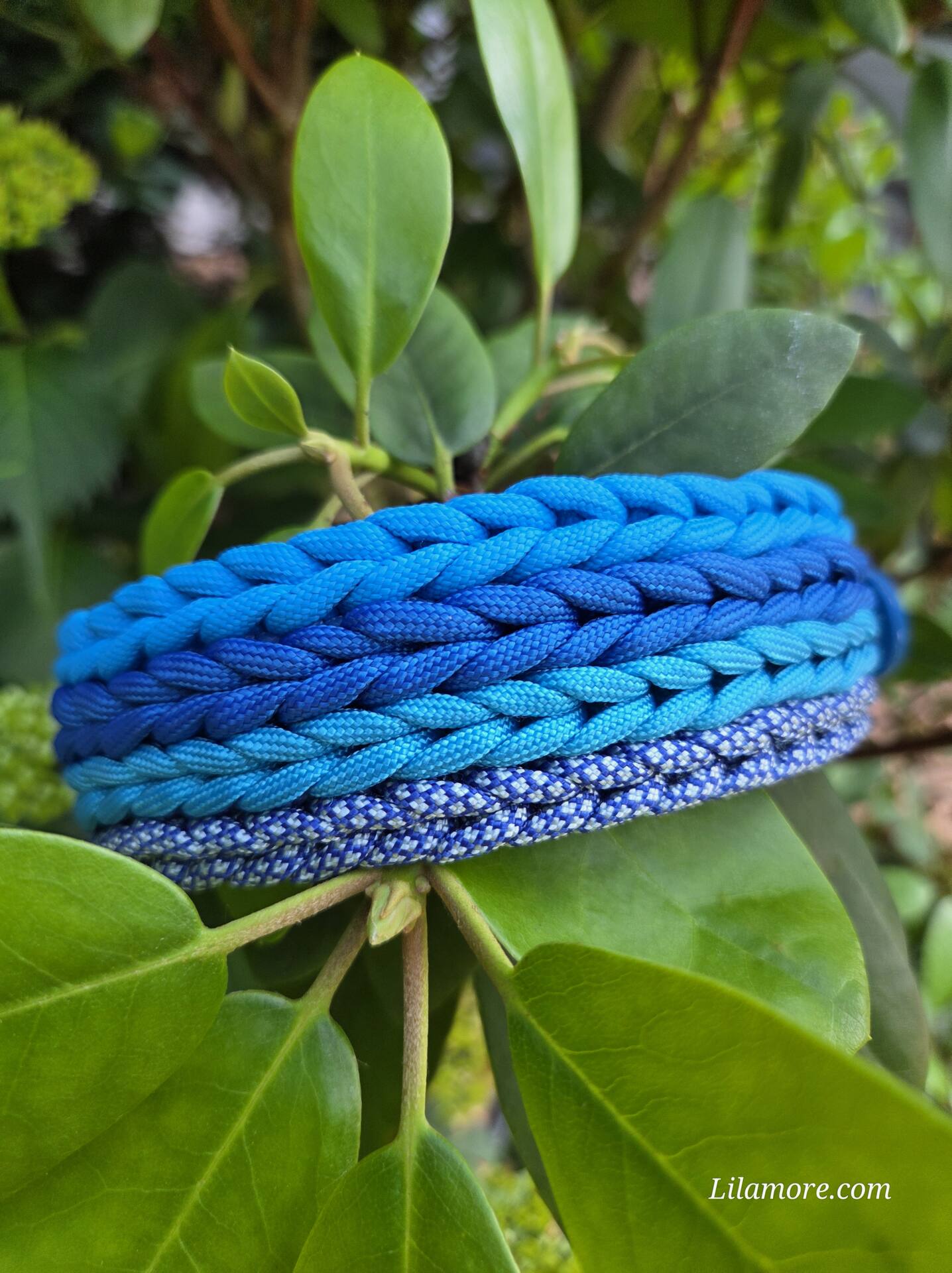 HU 41-49 cm Geflochtenes Paracord Halsband Fantastico4 Deep Sea
