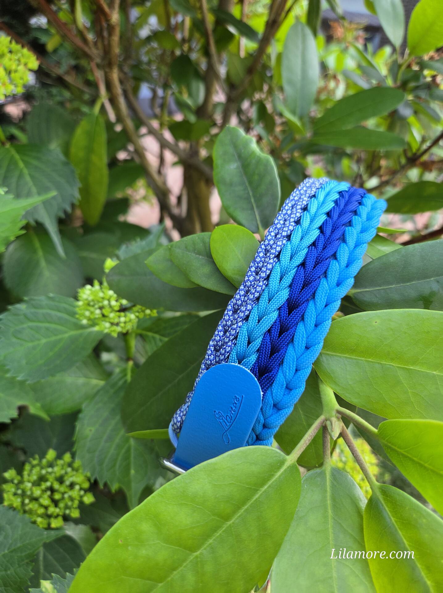 HU 41-49 cm Geflochtenes Paracord Halsband Fantastico4 Deep Sea – Bild 2