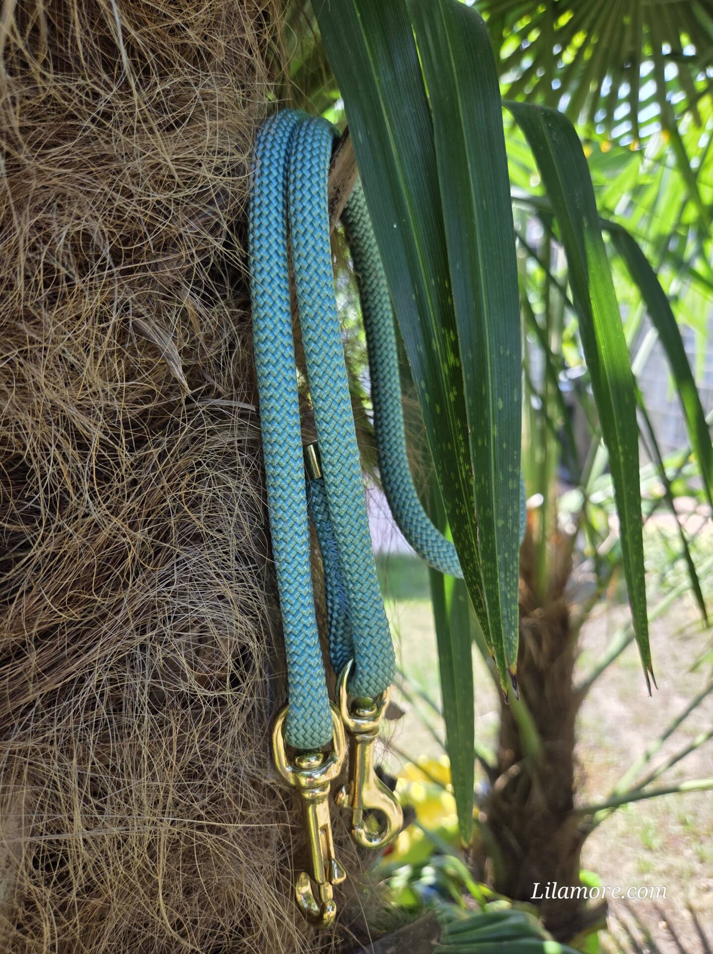 Umhängeschlaufe 160 cm Giro 8fach geflochtenes Paracord zu KombiLeine Salty Lavender – Bild 4
