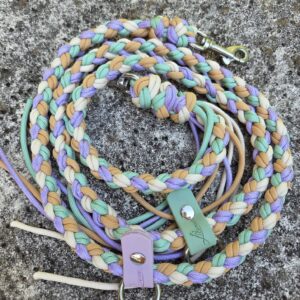 Umhängeschlaufe 160 cm Giro 8fach geflochtenes Paracord zu KombiLeine Salty Lavender