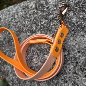 Cityleine BioThane mit fester Handschlaufe 2-farbig Pastell Peach Akzente Peach