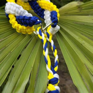 HU 32 cm Geflochtenes Paracord Halsband Cobra Treccia mit Zugstopp Royal Summer